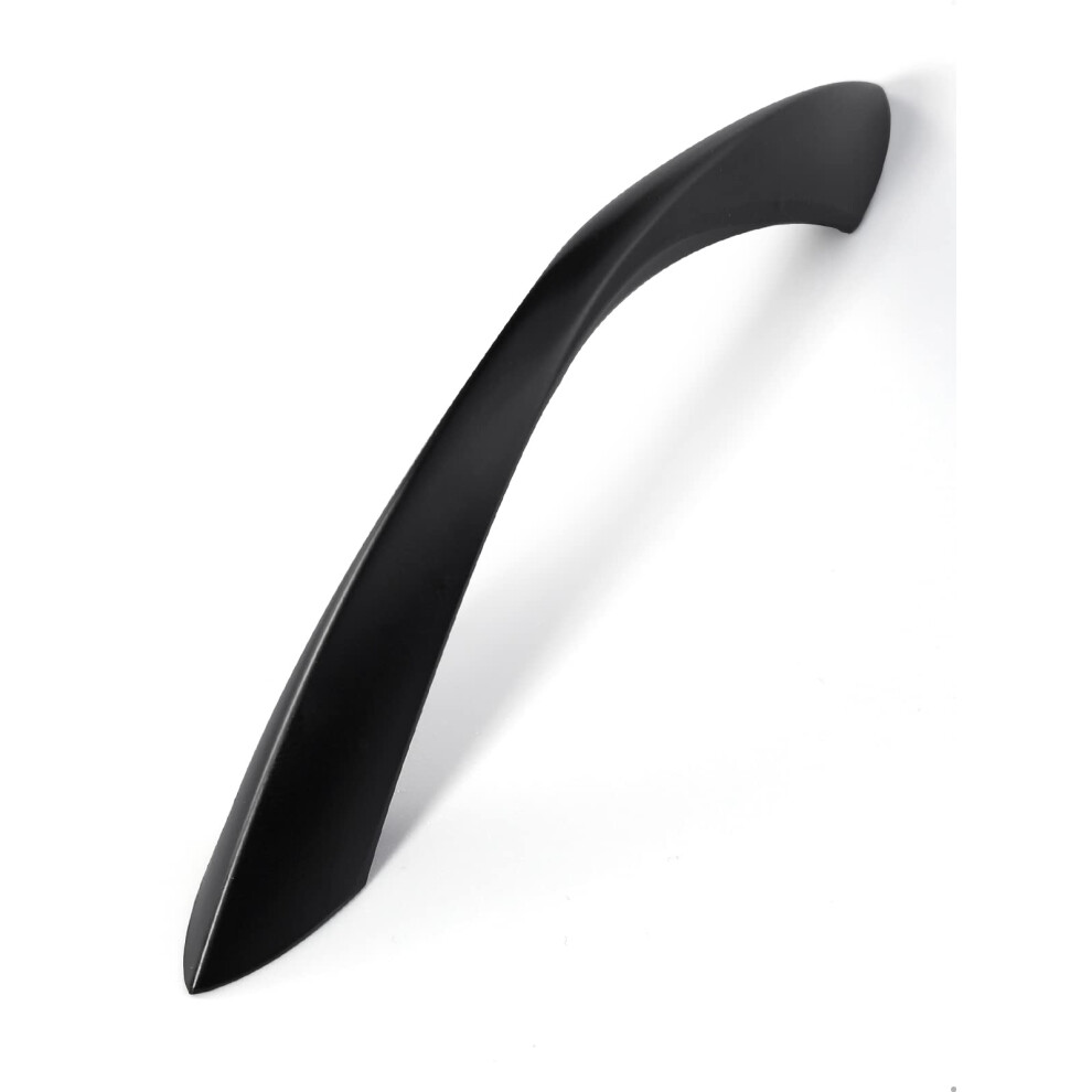 JIASENBAO Lot de 5 poign  es de placard noires torsad  es en forme d'arche de 9,5 cm pour tiroir, cuisine, salle de bain, commode, en alliage de zinc