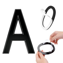 GLDonee Self-adhesive 5 Inch House Numbers Acrylic House Number Modern House Numbers Black Mailbox Numbers for Outside Address Home Number for Apartm