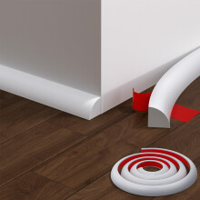 Flexibele kwartronde lijst 39 inch Peel and Stick rubberen kwartronde sierlijst Zelfklevende randafwerking voor vloer Waterdicht Buigbare lijstafwerk