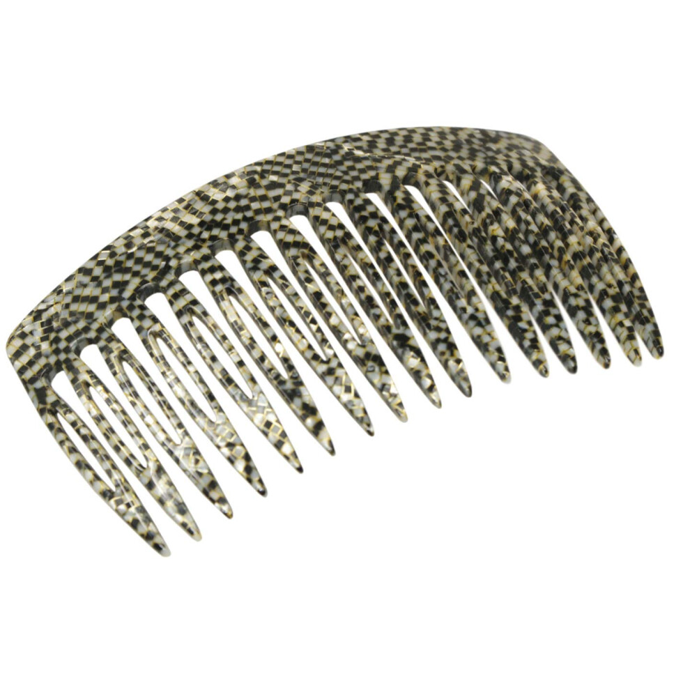 French Amie Classy 16 Teeth Opera Handmade Medium Celluloid Acetate Side Hair Comb