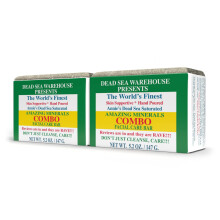 Dead Sea Warehouse - Amazing Minerals Combo gezichtsverzorgingsreep - 5,2 OZ - Dode Zeezout- en modderzeep - geheel natuurlijk - gecombineerde huidre