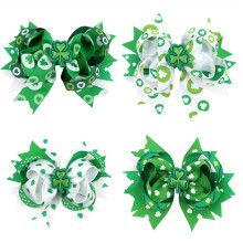 4 kpl St. Patrick's Day -hiusklipsit Handmad Irish Green Shamrock HairBand Lucky Shamrock -hiusklipsit pukuhiustarvike tytφille (Lucky Hair Clips) (4