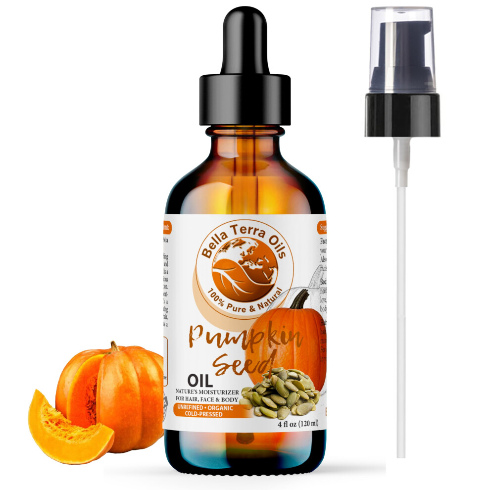 Bella Terra Oils Bio-Kurbiskern L 4 Oz Ein Rendezvous Mit Dem Ernahrungsphysiologischen Genuss Von Bio-Kurbis. Reich An Vitamin C Und E. Der-image