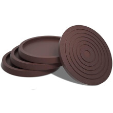 M?belsk?nere 4 STK 2,5 tommer skridsikre sengebenpuder Runde gummi anti-glidende til tr?gulve Brune m?belpuder