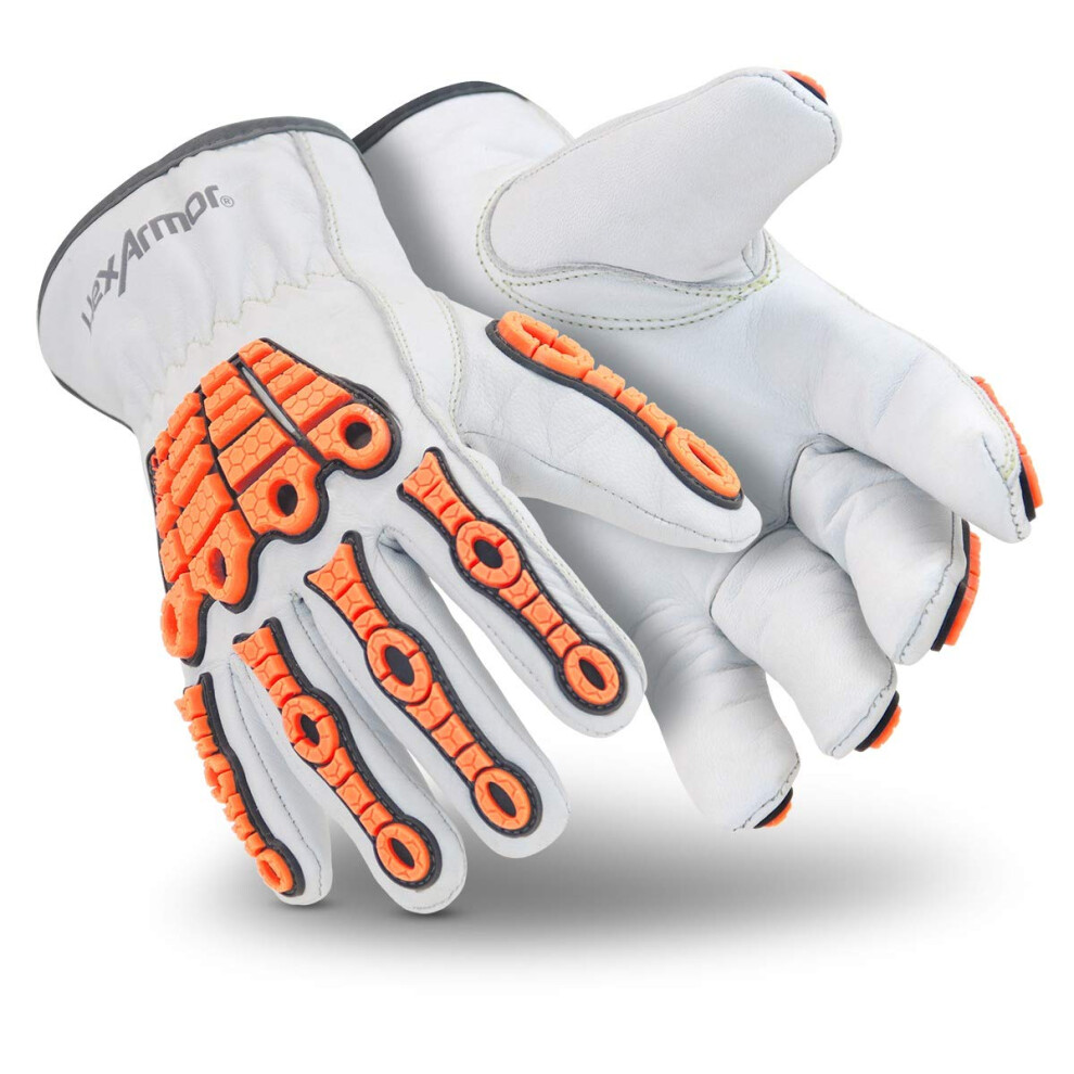 Photos - Safety Equipment HexArmor Cut And Heat Resistant Impact Protection Leather Work Gloves | Chrome SLT ? Series 4060 | Medium 4060-M (8) 