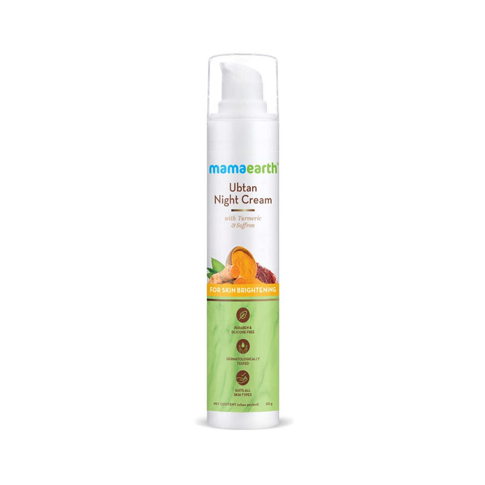 MAMAEARTH Ubtan Night Cream with Saffron & Turmeric | Revives Dull  Damaged Skin & Restores Natural Glow | Overnight Restorative & Non-Greasy Formula