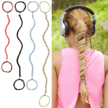 TBUKEOM Spiral Hair Ties 4 Pcs No Damage Elastic Braided Ponytail Holders for Long Women with Thick Curly Hair Perfect for Swimming Sports Ridin