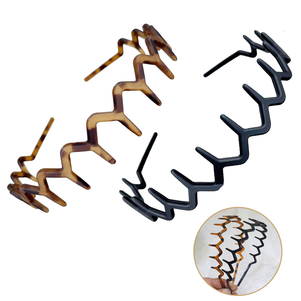 Ymclub Igzag Basbaggio - Elestri Cambine A Zig Zig Zag Per Donne E Uomini - Fascia Comoda Con Design Zag - Perfetto Per Lo Sport E L'abbigliamento Qu