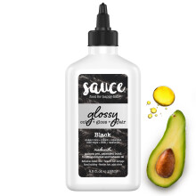 Sauce Beauty Glossy Color + Gloss + Repair Black Semi Permanent Hair Dye with Bond-Building and Color-Fade Protection Technology Adds Shine & Deep