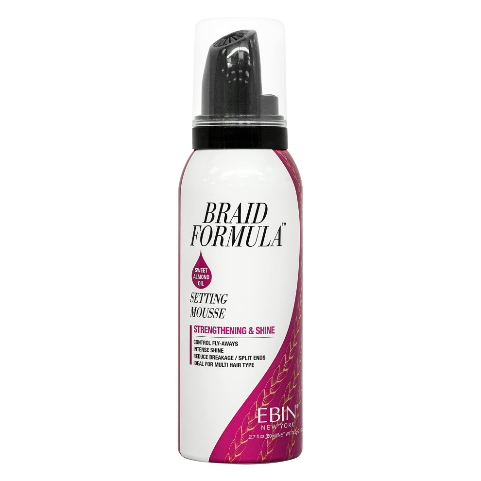 EBIN NEW YORK Braid Formula Setting Mousse (2.7 oz  Sweet Almond Oil)