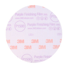 3M Hookit Purple Finishing Film Abrasive Disc 30667  6 in  1500+ Grade  50 Pack  Clear Coat Sanding  Paint Finishing  Defect Removal  Long Lasting