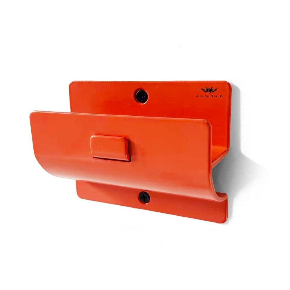 Orange Garage Storage Hooks - Heavy Duty Ladder Wall Mount  Wheelbarrow Hanger  Tool Holder  Hanging Brackets for Ladders  Folding Chairs
