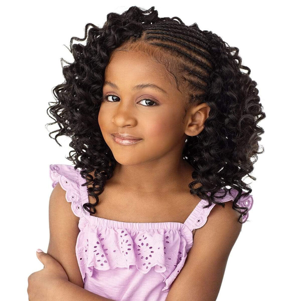 Lulutress Sensationnel Crochet Braids Lulu Mini Fully Folded 2X Deep Wave 10"""" (1-Pack 1B)