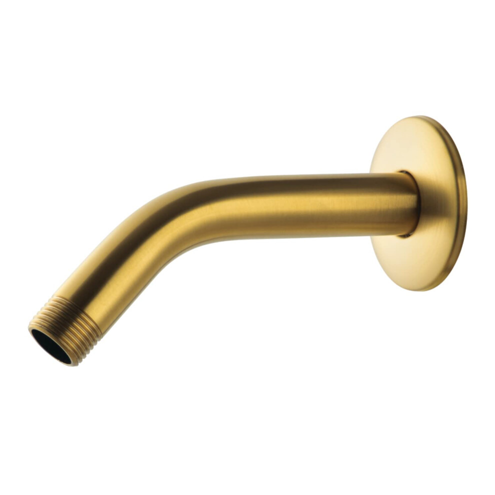 Kingston Brass K206M7 Showerscape 6-Inch Shower Arm with Flange  5-1/2"""" (L) 1/2-14 NPT x 1/2-14 NPSM  Brushed Brass