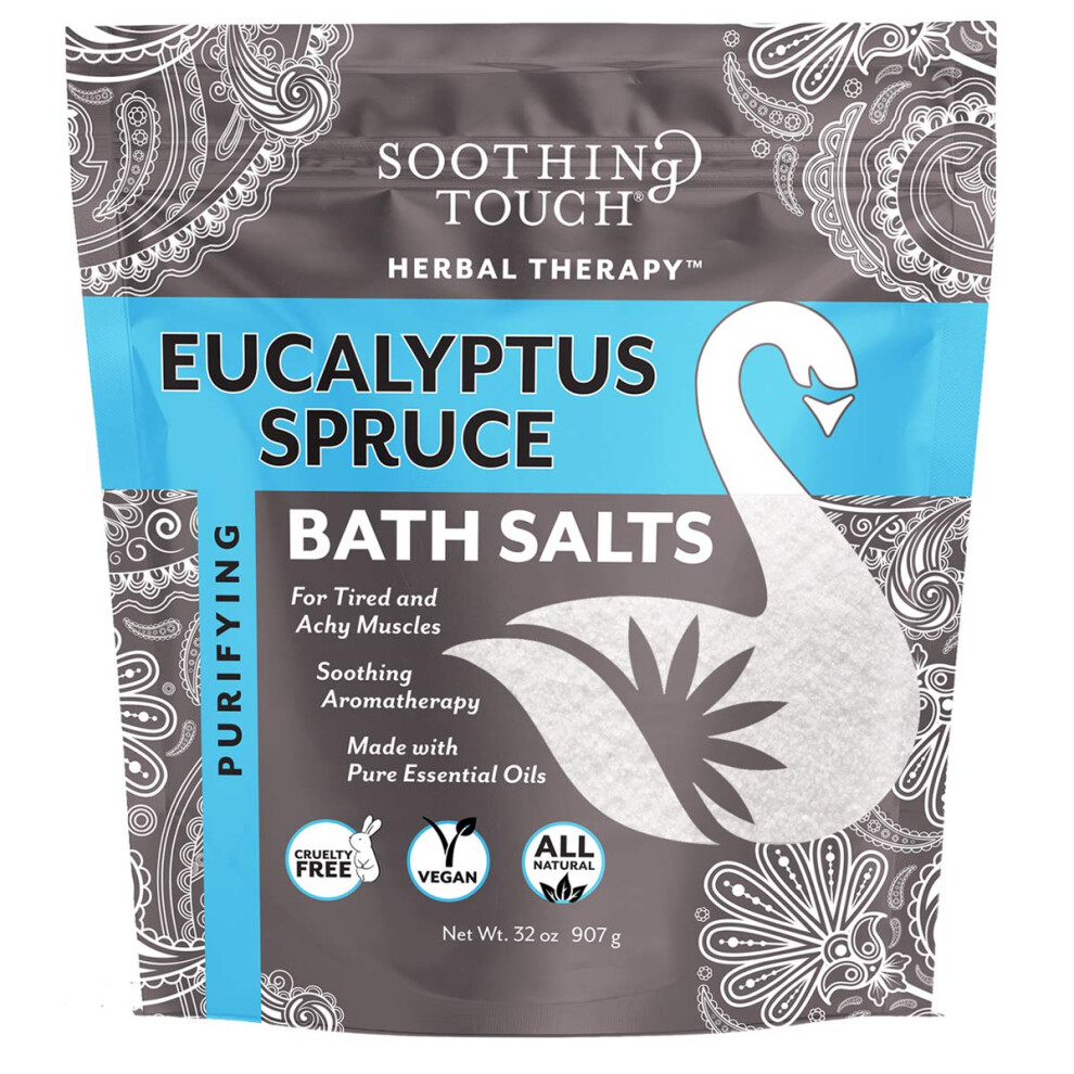 Verzachtende Aanraking Soothing Touch W67369es32 Bath Salts Eucalyptus Spruce 32-Ounce