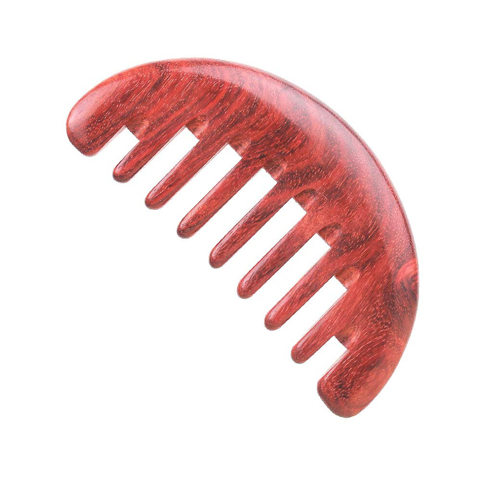 Erza Scarlet Unisex Black,Red Head Massage Combing Meridians And Collaterals And Breast Massage Wood Comb Ebony Wide Teeth (African Sandalwood)