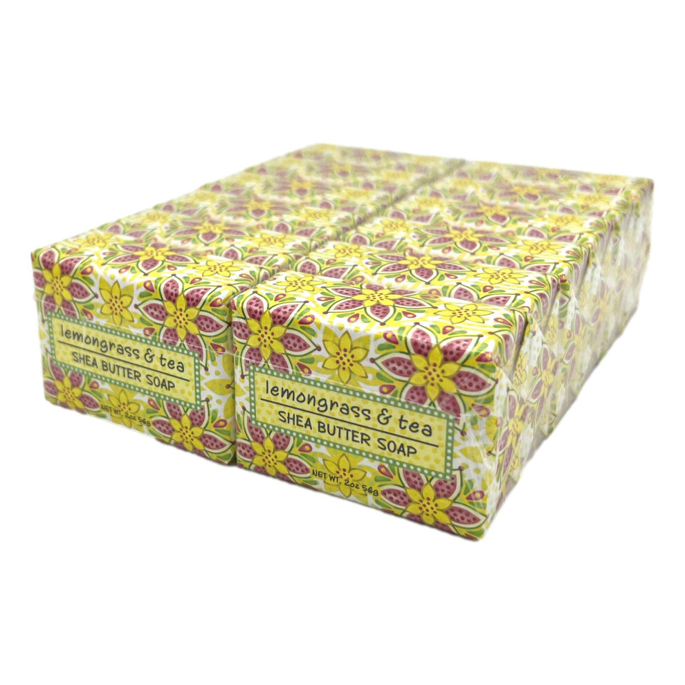 Greenwich Bay Tradin Greenwich Bay Trading Co. Lemongrass And Tea Shea Butter Soap Set Of 12 Bars 2 Ounces Each