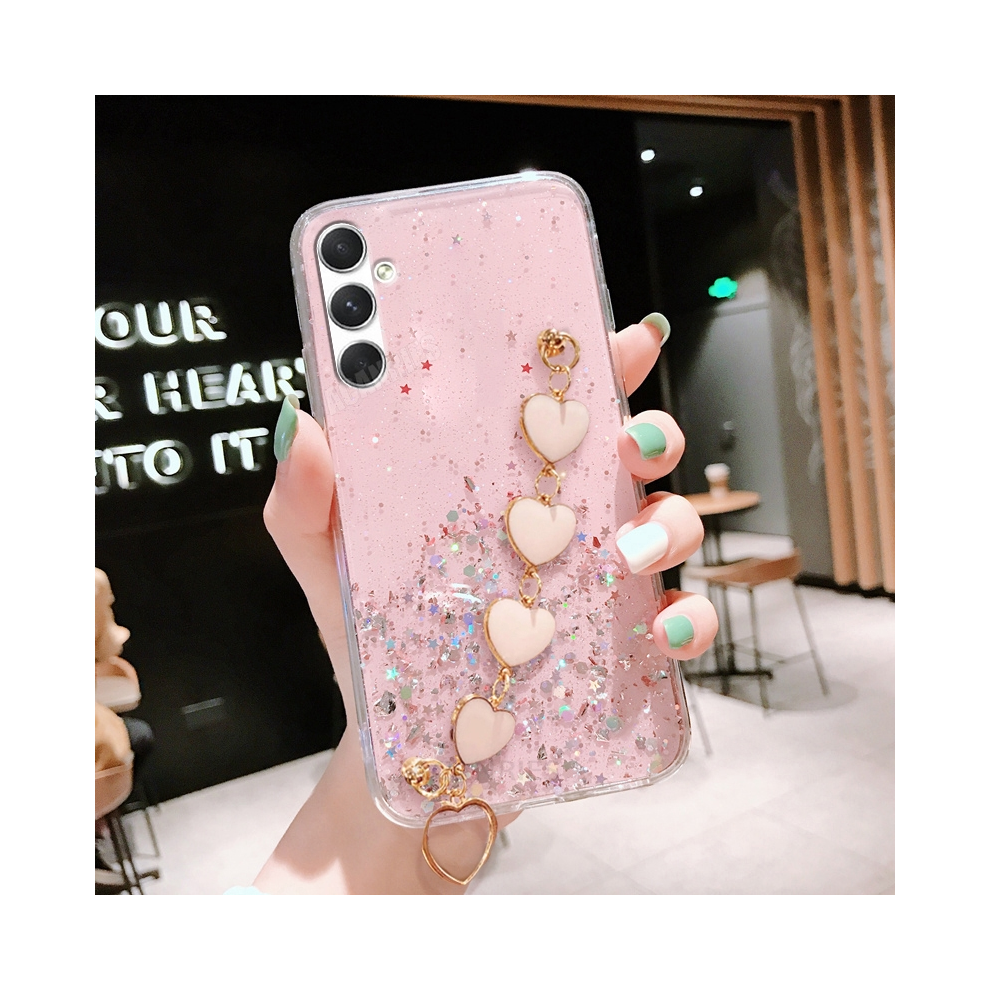 (AXSL Pink, A04S) A 15 25 35 55 54 Love Heart Wrist Chain Silicone C-image-OPC-PGFKRKC-NEW