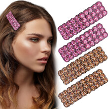 HINZIC 4 kpl strassikiven hiusklipsit Shining Crystal Clips Suorakulmaiset hiusneulat Korean Barrettes Hiustarvikkeet Juhliin Ht Daily Girls Hiukse