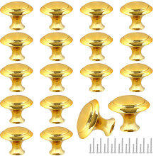 Romeda 18 Pieces Drawer Knobs 30mm Golden Cabinet Knobs Drawer Pulls and Knobs Dresser Knobs Kitchen Knobs Dresser Drawer Knobs Knobs for Cabine