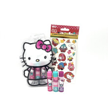 Hello Kitty Moisturizing Lip Balm 3-Pack Bundle with 4 Sheets Stickers, Travel Size Lip Balm for Kids. Flavors: Strawberry, Watermellon and Berry! Com