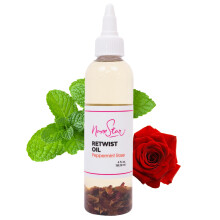NappStar Retwist Oil Peppermint Rose Scented Smell Good Loc Oil Aromatic Hair Care for Dreadlocks with Moisturizing Base 4 Fl Oz