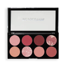 Revolution Ultra Blush Palette 8 pigmentierte, schimmernde und matte Make-up-Farbtöne, mischbare Puder-Rouge-Formel, vegan und tierversuchsfrei, Suns
