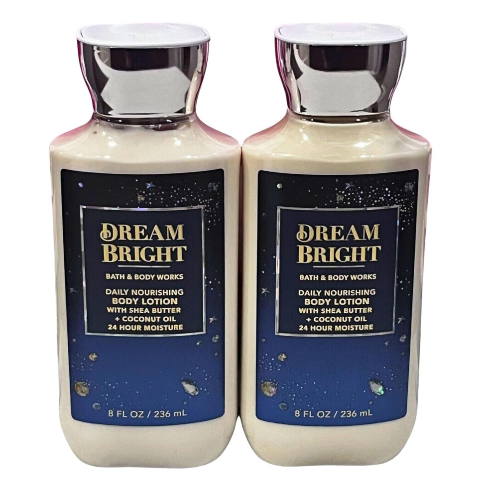 Bath and Body Works Body Lotion  Set of 2  8oz Each (Dream Bright)