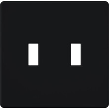 Lutron Fassada 2 Gang Wallplate toggle-stlus fnyero-szablyozkhoz s kapcsolkhoz FG-2-BL fekete (1 csomag)