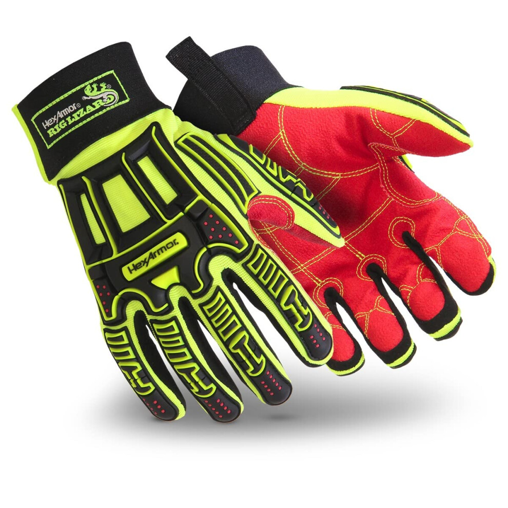 Photos - Safety Equipment HexArmor Cut Resistant Impact Protection Reinforced Palm Work Gloves | Rig Lizard Series 2021X | X-Large 2021X-XL (10) 