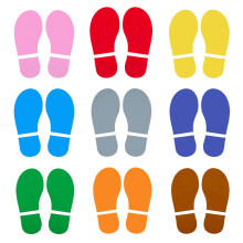 45 par 90 prints B?rnesko Decals Footprint Stickers Decals Gulv V?gtrapper til klasse Dansestudie Gulvklisterm?rker Festdekoration Fejr St. Patri