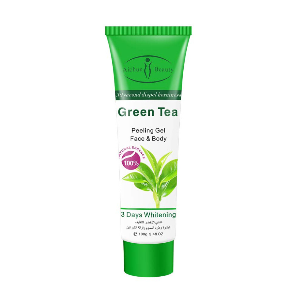 Aichun Beauty Cream/Green Milk Exfoliating Dead Skin Facial Purify Body Cleaning Peeling Gel 100G ( Tea)