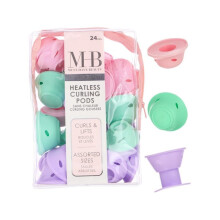 Expressions 24pc Heatless Curling Pods - Silicone Hair Rollers For No Damage Heatless Curls Heatless Curlers Value Pack Overnight Hair Curlers For