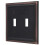 Amerelle 94TTVB Continental Wallplate 2 Toggle Cast Metal Aged Bronze 1-Pack 1
