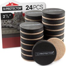Nemezbtor csszkk Kemnyfa padlk X-PROTECTOR - 24 DB 2 1/2 hvelykes btorcsszkk - Nagy teherbrs filc csszkk Kemny felletekre - Mozgassa