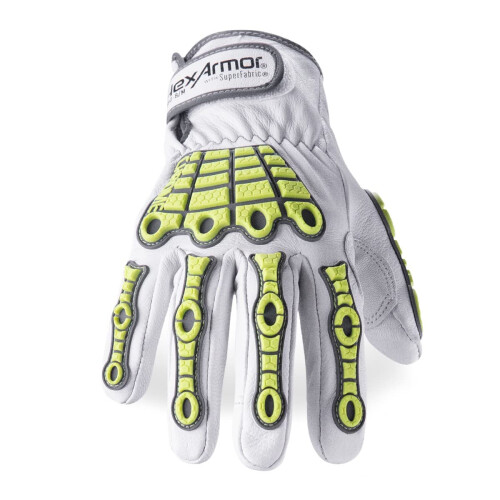 HexArmor Cut-Resistant Impact Protection Leather Work Gloves | Chrome Series? 4080 | Medium 1