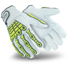 HexArmor Cut-Resistant Impact Protection Leather Work Gloves | Chrome Series? 4080 | Medium