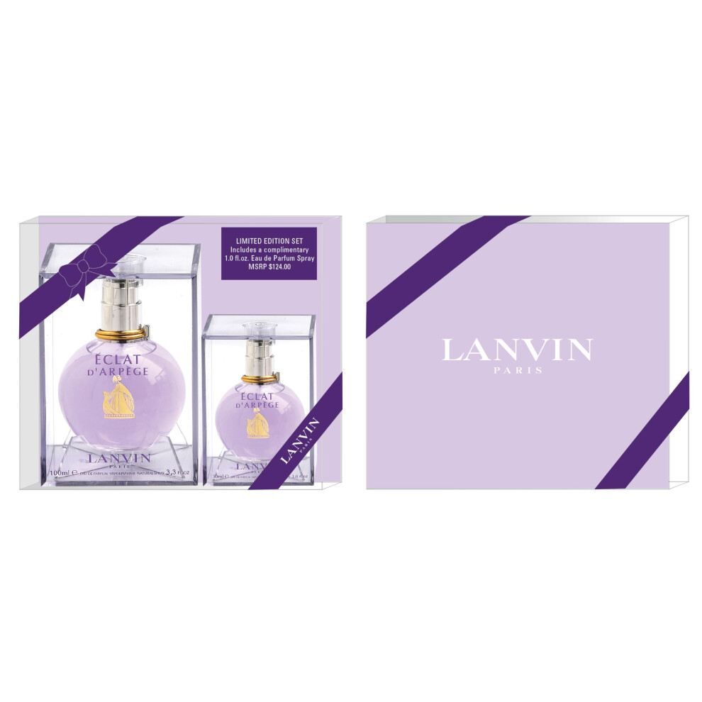 Lanvin Eclat d'Arpege 2 Piece Set - 3.3 fl. oz. Spray  1.0 fl. oz. Spray - Long Lasting Fragrance with notes of Long Lasting Fragrance with notes of L