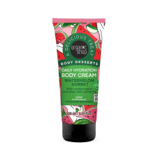 Organic Shop Watermelon & Aloe Vera Extract Deep Hydration Body Cream 100% Vegan & Organic Daily Moisturizer Body Face Hand & Foot Natural Lotio
