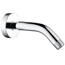 BRIGHT SHOWERS Douchearm van messing met flens, 6 inch wandgemonteerde douchebuisarmverlenging voor vaste douchekop en handdouchekop, chroom