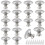 Romeda 18 Pieces Drawer Knobs 30mm Silver Cabinet Knobs Drawer Pulls and Knobs Dresser Knobs Kitchen Knobs Dresser Drawer Knobs Knobs for Cabin 1