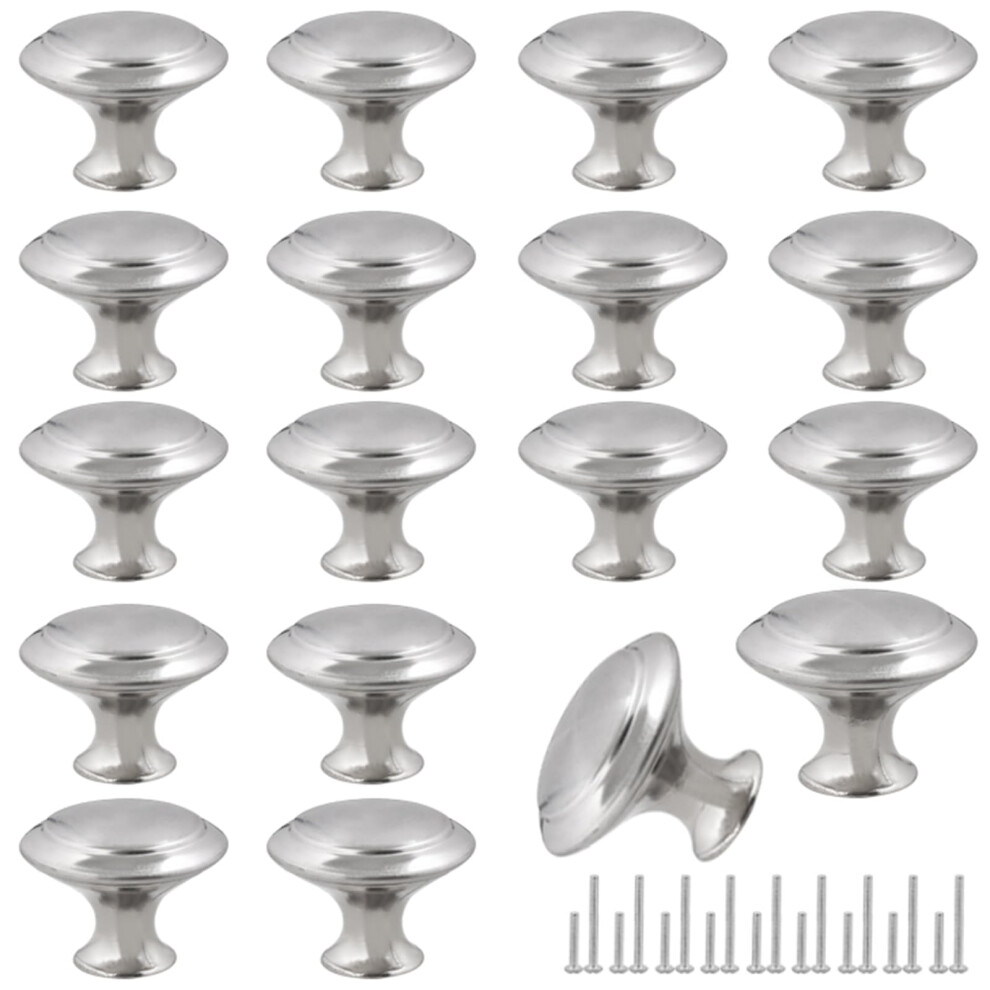 Romeda 18 Pieces Drawer Knobs 30Mm Silver Cabinet Knobs Drawer Pulls And Knobs Dresser Knobs Kitchen Knobs Dresser Drawer Knobs Knobs For Cabine 6976816600069