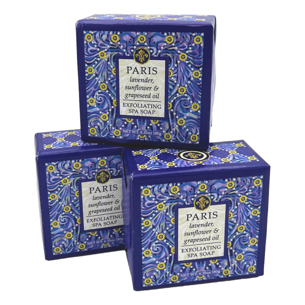 Greenwich Bay Trading Co. Paris Lot De 3 Savons Exfoliants Spa Carr S De 173 G Chacun-image