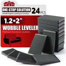 Mbel Leveler 24st Kit Storlek Variety | Multifunktionsgummiunderlgg fr utjmning av ftter stabilt | Anti-Wobble Pad fr ojmn bordsskp med b