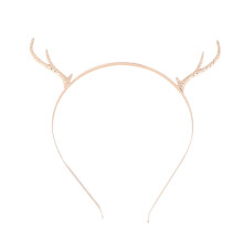 LEORX Metal Antler Headband Simple Gold Deer Horn Hair Hoop Christmas Party Hair Accessories for Women and Girls (Style 2)