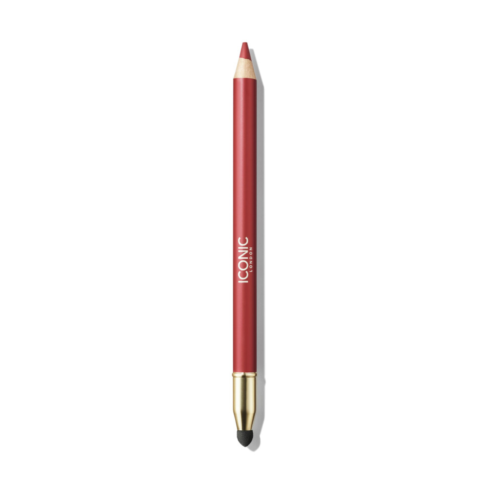 Iconic London Fuller Pout Sculpting Lip Liner | Blendable Dual Ended Lip Liner With Creamy Colour And Lip Sponge For Buffing Cruelty-Free Vegan Mak