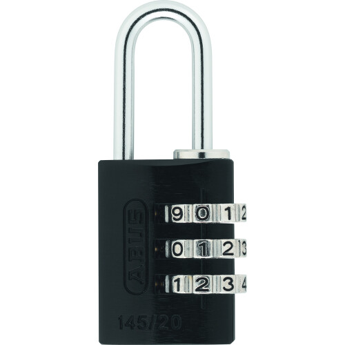 Abus ABUS 145/20 C 20mm Body 3 Dial Resettable Combination Padlock  Black