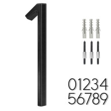 6 Inch Stainless Steel Floating House Number Metal Modern House Numbers for Outdoor Mailbox Yard Home Wall DoorGarage Gate with Nail Kit Coated Bl