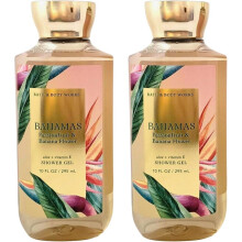 Bath and Body Works Bahamas Passievrucht & Bananenbloem Douchegel Cadeausets voor Vrouwen 10 Oz 2-Pack (Bahama's Passievrucht & Bananenbloem)