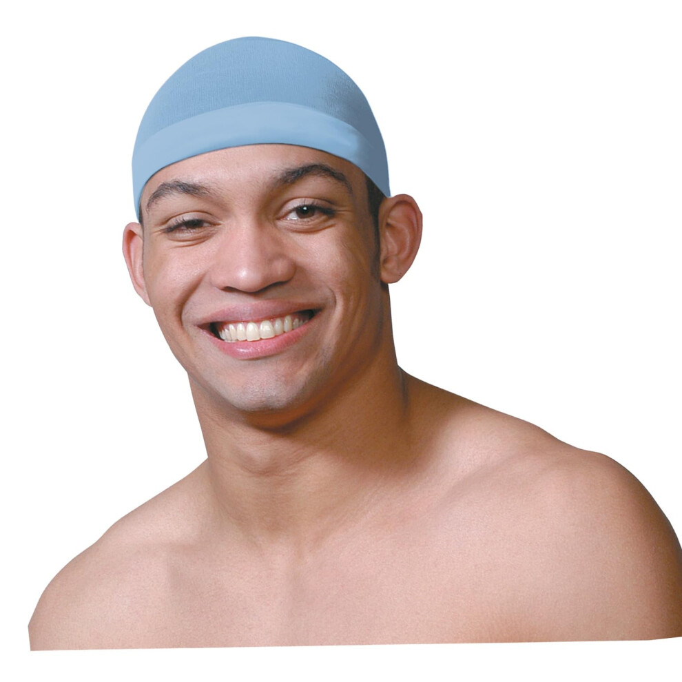 Titan Stocking Wave Cap 2Pcs Hair Wrap Stocking Waves For Sleeping Satin Loc Wigs Durags Hat Caps Net Rag Turban Beanies Sky Blue Color